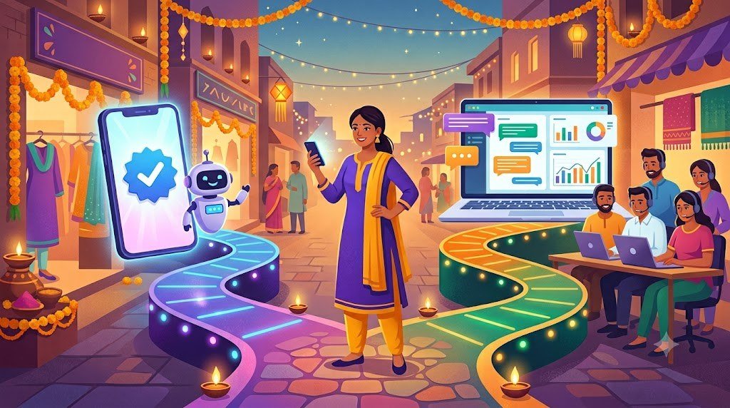 Indian shop owner deciding between Meta One and a WhatsApp automation platform